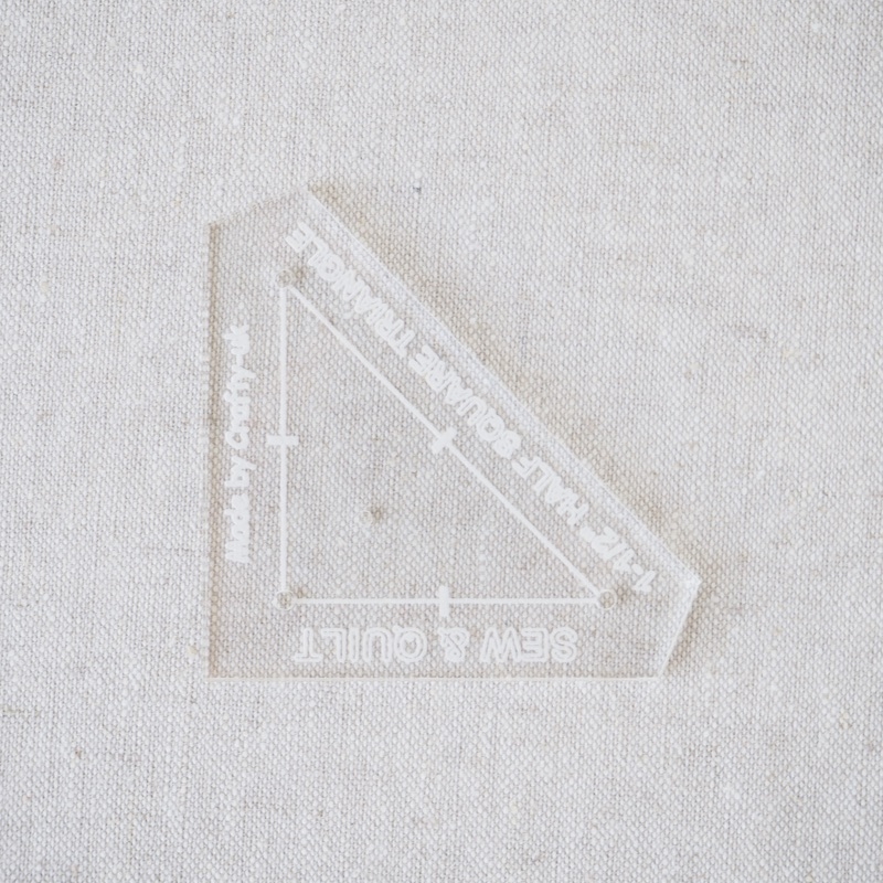 Acrylic Cutting Template 1-1/2" Half Square Triangle