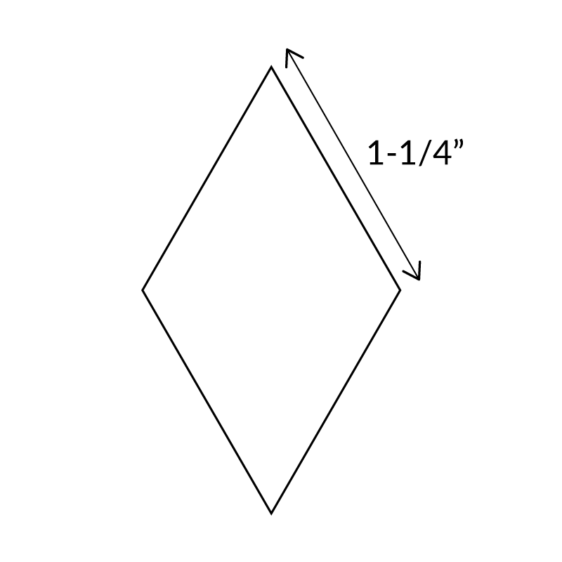 1-1/4"-6-Point-Diamond-English-Paper-Pieces