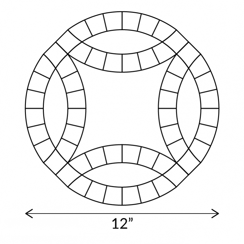 English Paper Pieces 12" Double Wedding Ring