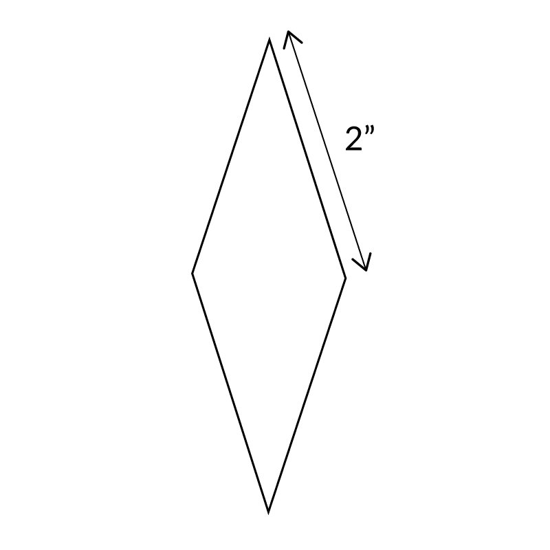 English Paper Pieces 2" 10-Point Diamond