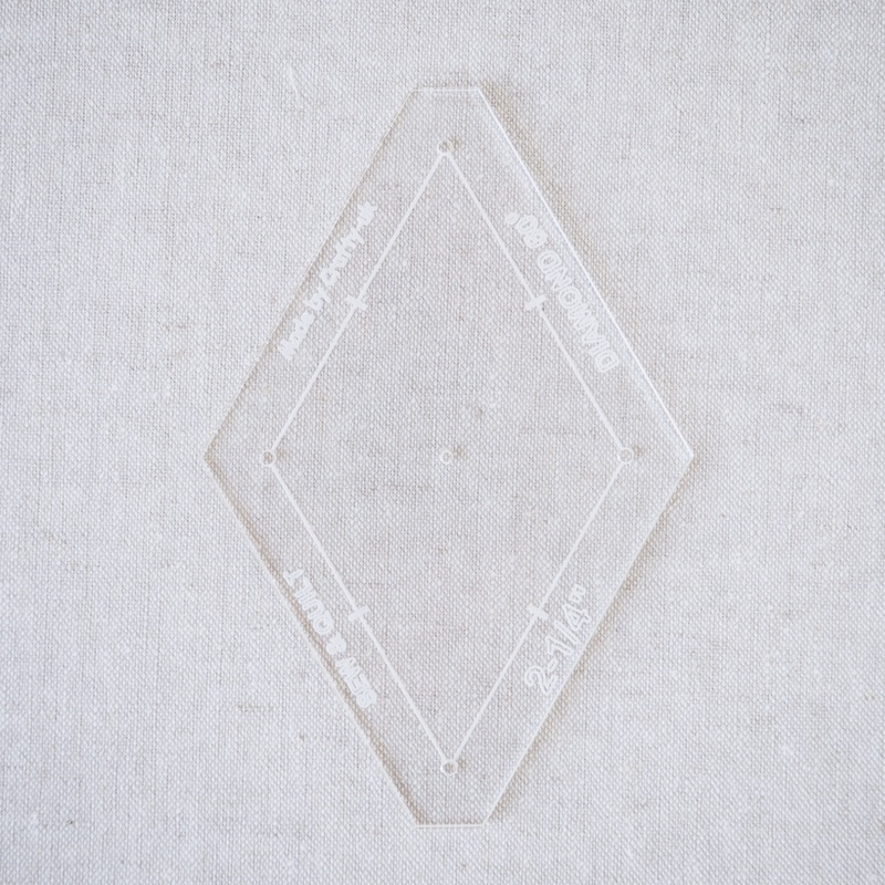 Acrylic Cutting Template 2-1/4" 6-Point Diamond