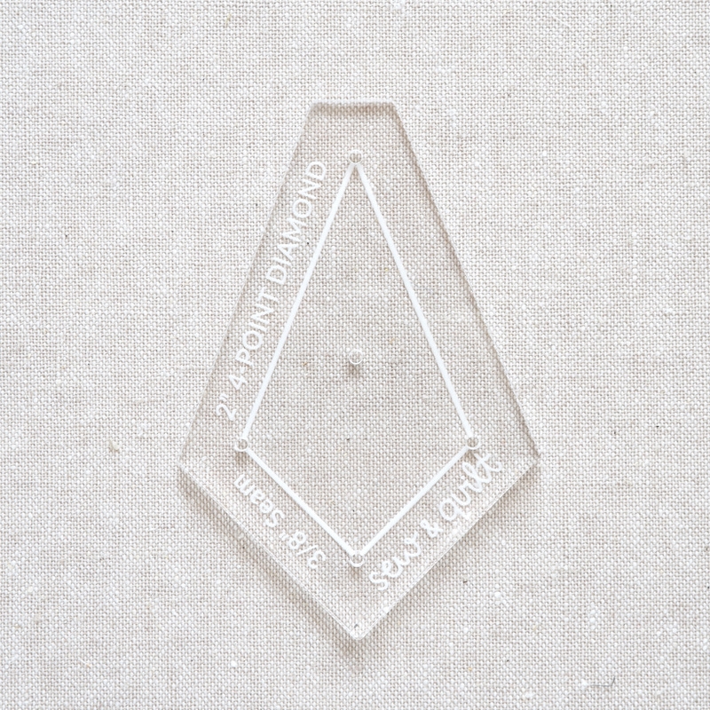 Acrylic Cutting Template 2" 4-Point Diamond (Periwinkle Star)