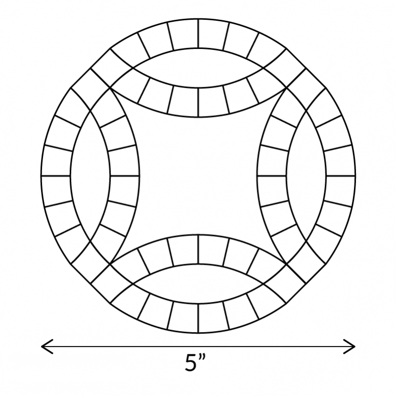 English Paper Pieces 5" Double Wedding Ring