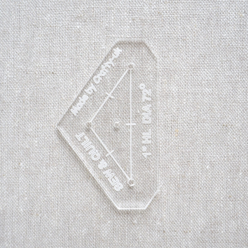 Acrylic Cutting Template 1" HL 5-Point Diamond