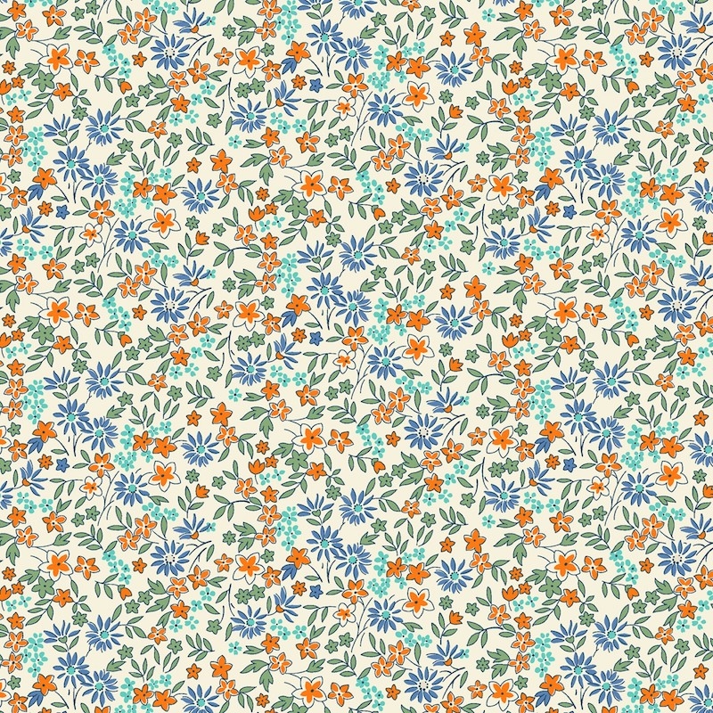 Aunt Grace Calicos Blue Roses | R350681-BLUE