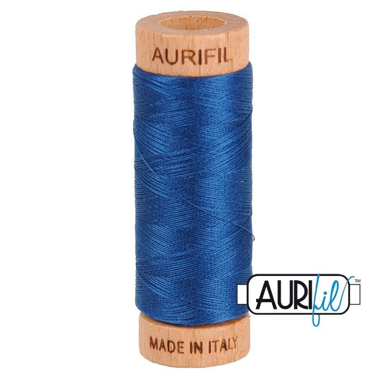 Aurifil 80wt Cotton Thread, Medium Delft Blue #2783