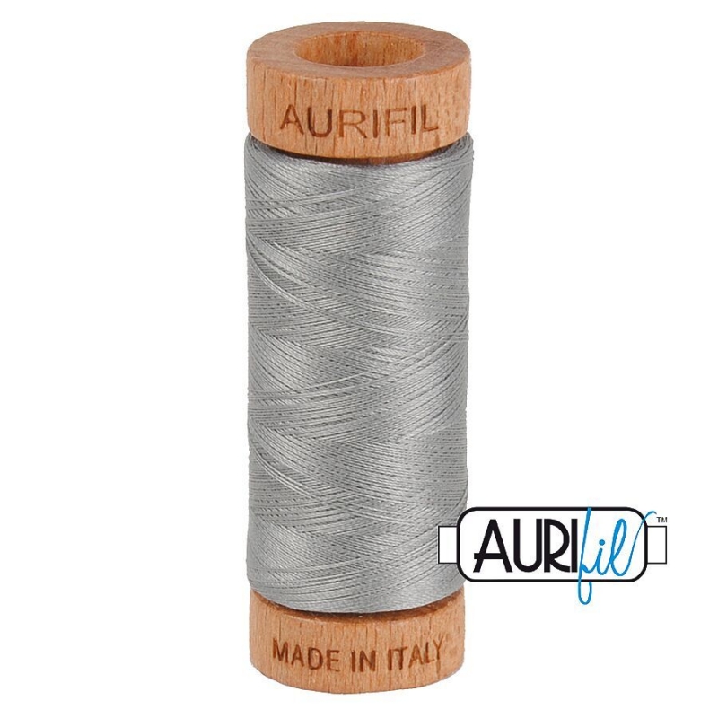 Aurifil 80wt CottonThread, Stainless Steel #2620