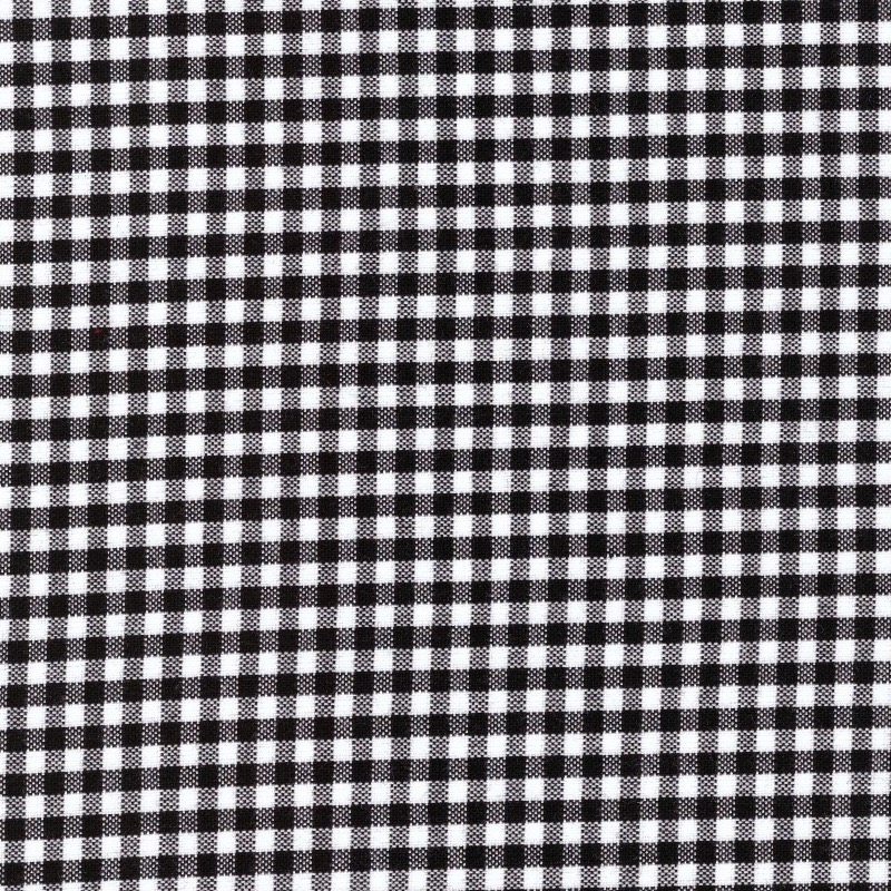 Carolina Gingham black and white 1/8" check size quilting cotton