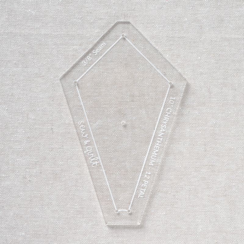 Acrylic Cutting Template 10" Chrysanthemum Plate - 10 Petal