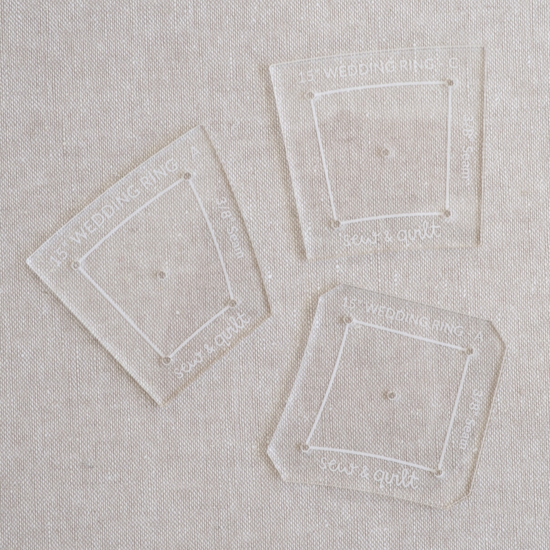 15" Double Wedding Ring Acrylic Template Set