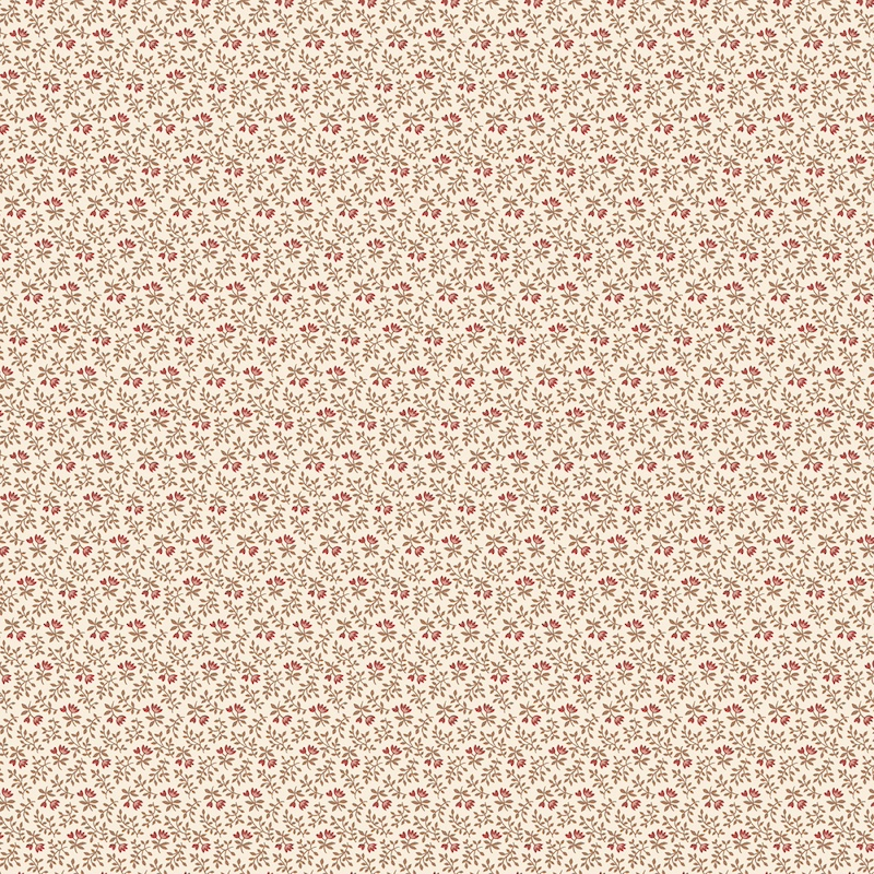 Evelyn's Hope Chest Cream Fern & Floral Shirting | R101078D-CREAM