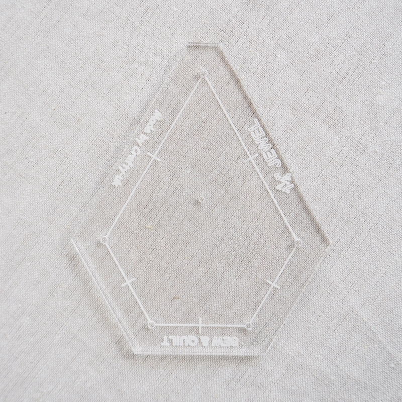 Acrylic Cutting Template 1-1/4" x 2-1/2" Jewel