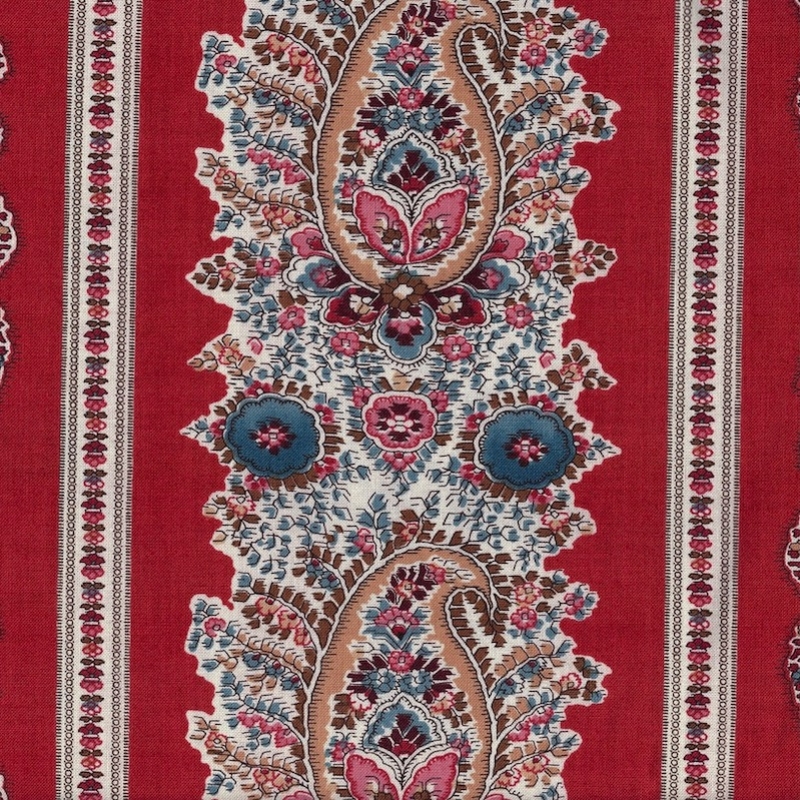 Ladies Legacy Cooper Red Julia's Counterpane cotton quilting fabric