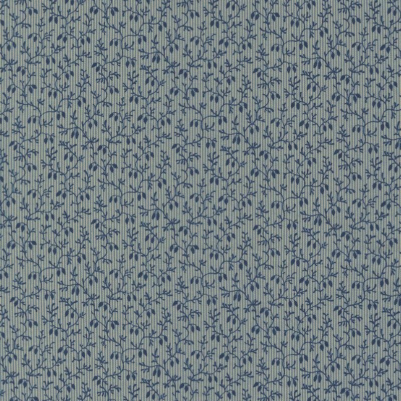 Mary Ann's Gift Floral On Blue Stripe 31635-19