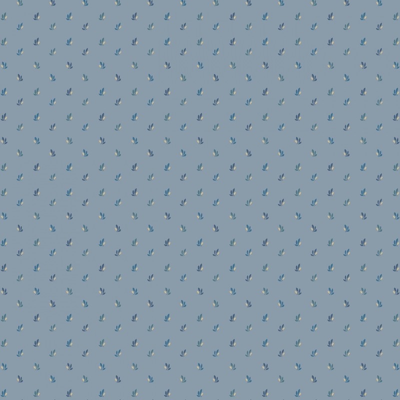 Old Blue Calicos Little Leaves Blue R170211-BLUE