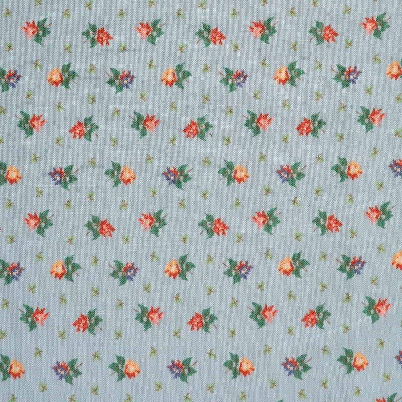 Patchwork Potpourri Blue Floating Flower | R311550D-BLUE