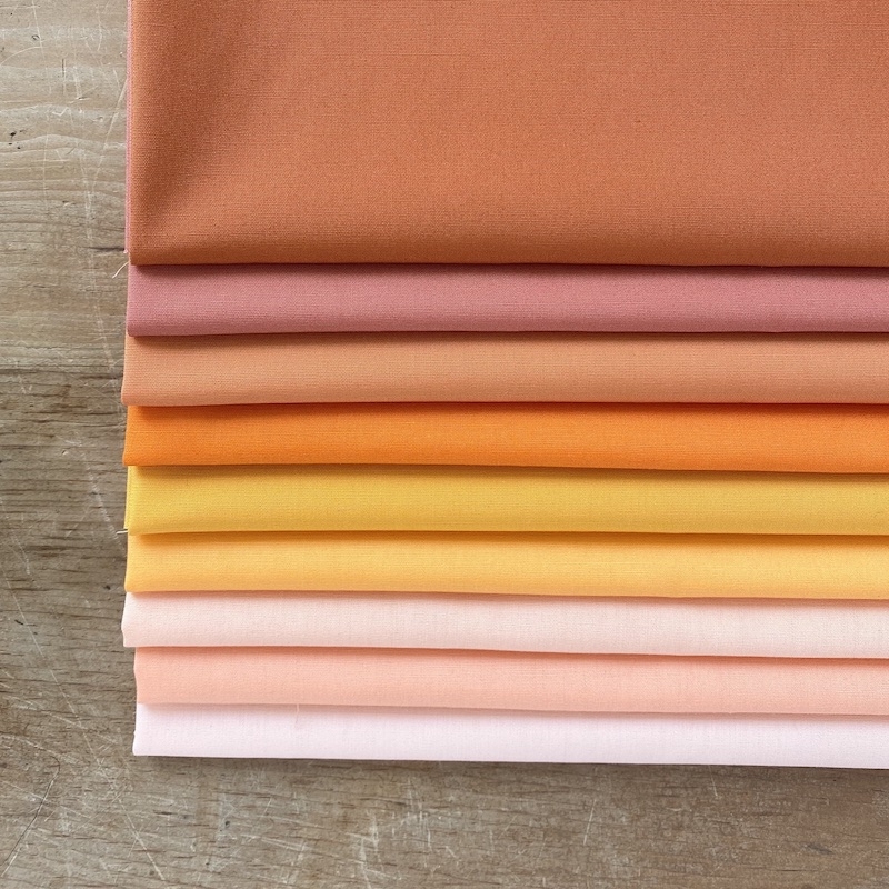 Art Gallery Fabrics Pure Solids Orange Fat Quarter Bundle