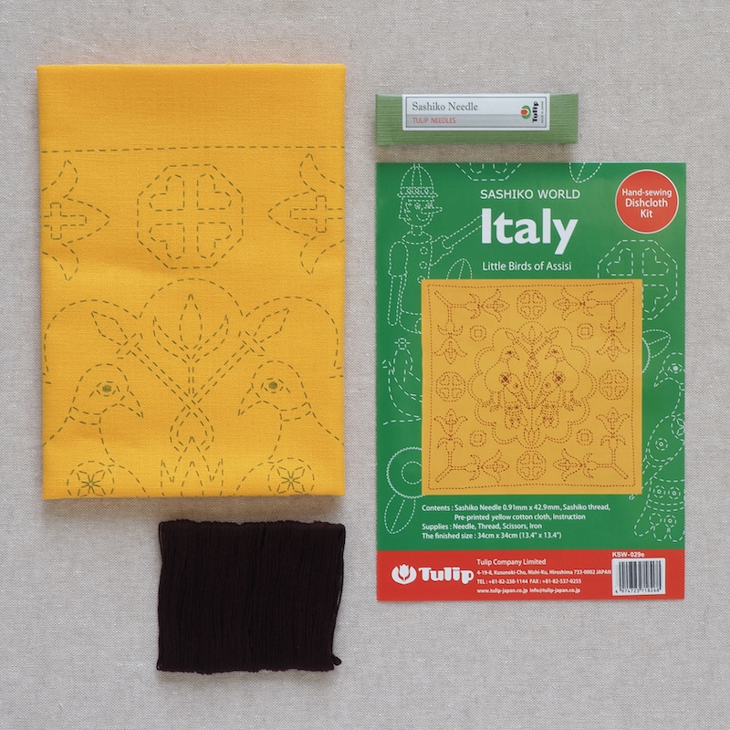 Tulip Sashiko Kit, Italy - Little Birds of Assisi