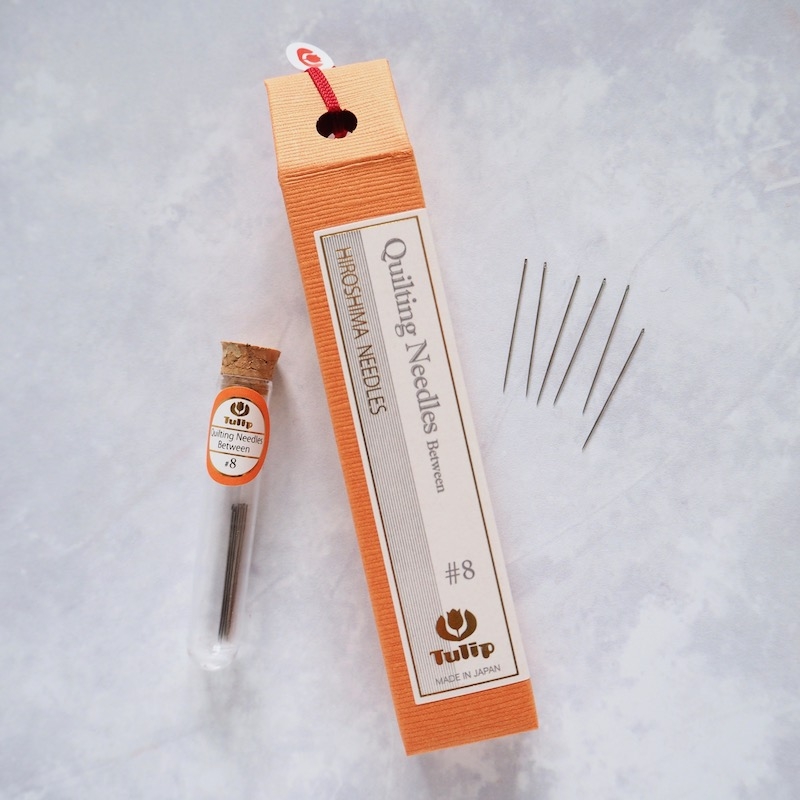 Tulip Hiroshima quilting between needles in size 8