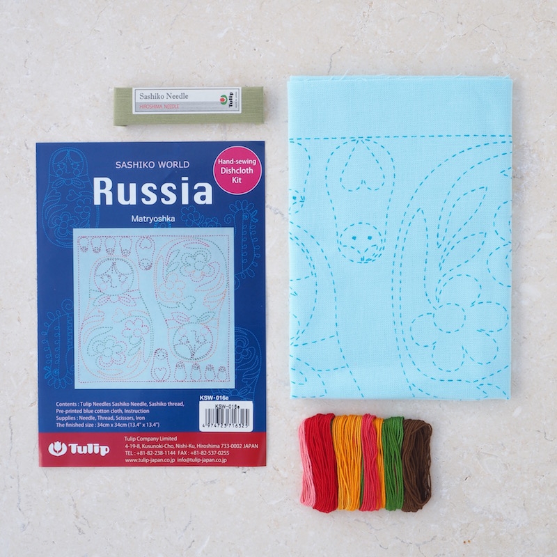 Tulip-Sashiko-sewing-kit-Russian-Matryoshka