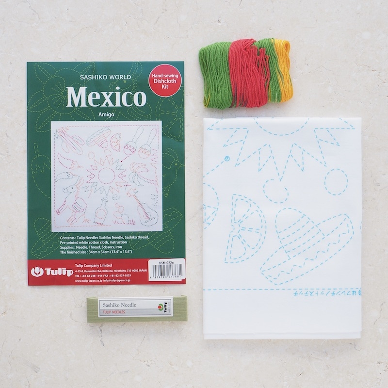 Tulip Sashiko Kit, Mexico - Amigo