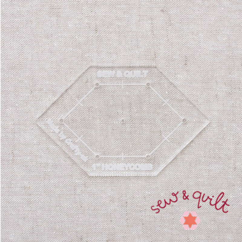 fussy_cutting_acrylic_template_honeycomb_1_inch